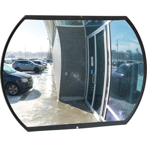 Miroir convexe rectangulaire/rond avec support, 18" h x 26" la, Int&eacute;rieur/Ext&eacute;rieur Kelford