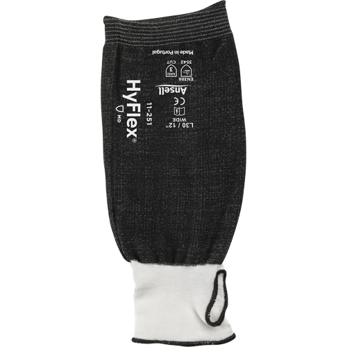 HyFlex&reg; Cut-Resistant Sleeve, HPPE, 12", ANSI/ISEA 105 Level 3, Black Kelford