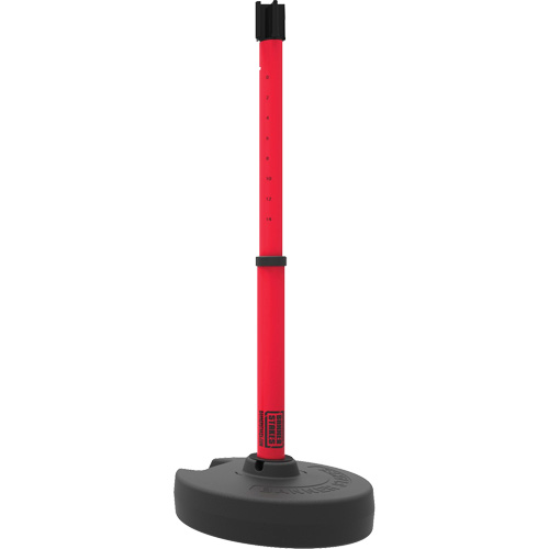 Base pour montant de barri&egrave;re PLUS, Hauteur de 42", Rouge Kelford