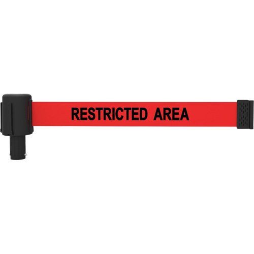 Cassette de banni&egrave;re PLUS, Restricted Area, 15', Ruban Rouge Kelford
