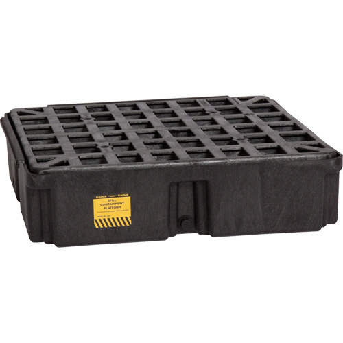 Modular Spill Platform, 15 US gal. Spill Capacity, 26" x 26.25" x 6.5" Kelford