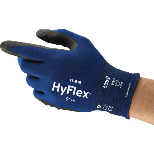 Gants HyFlex 11-816, 6, R&ecirc;vetement Mousse de nitrile, Calibre 18, Enveloppe en Nylon/Spand Kelford
