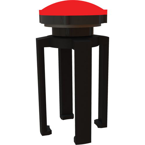 Balise stroboscopique rouge et support pour le syst&egrave;me de barri&egrave;re PLUS, Noir Kelford