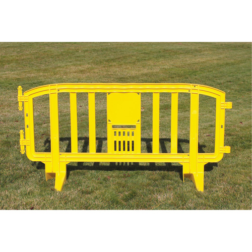 Movit Barricade, Interlocking, 78" L x 39" H, Yellow Kelford