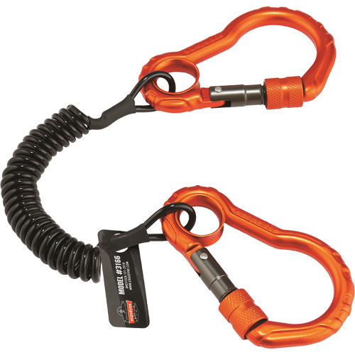 Longe porte-outils Squids 3166, Spirale, Mousqueton double Kelford
