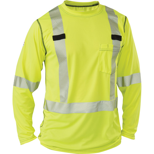 T-shirt &agrave; manches longues haute visibilit&eacute; Polartec Power Grid, Polyester, 2T-Grand, Jaune lime haute visibilit&eacute; Kelford