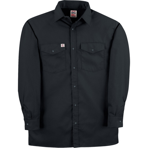 Chemise de travail en tissu crois&eacute; avec boutons-pression, Hommes, Moyen (grande taille), Noir Kelford