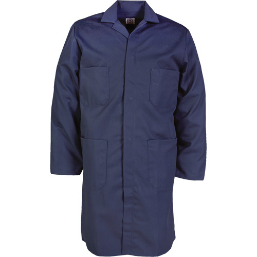 Lab Coat, Poly-Cotton, 32, Navy Blue Kelford