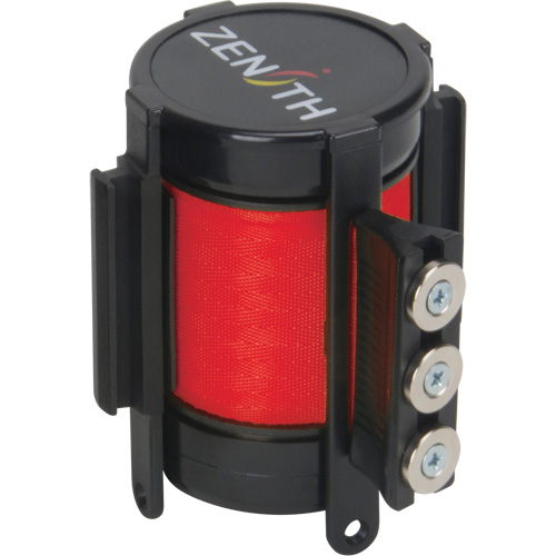 Cassette de ruban magn&eacute;tique pour barri&egrave;re de contr&ocirc;le des foules personnalis&eacute;e, 12', Ruban Rouge Kelford