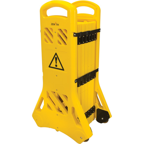 Portable Mobile Barrier, 40" H x 13' L, Yellow Kelford