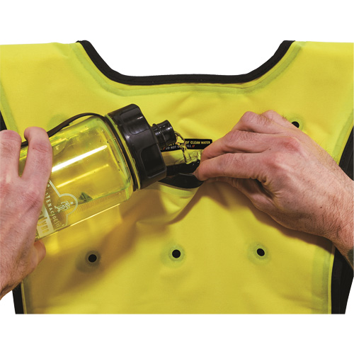 Veste refroidissante &agrave; &eacute;vaporation s&egrave;che &eacute;conomique Chill-Its 6687, Grand/T-Grand, Jaune lime haute visibilit&eacute; Kelford