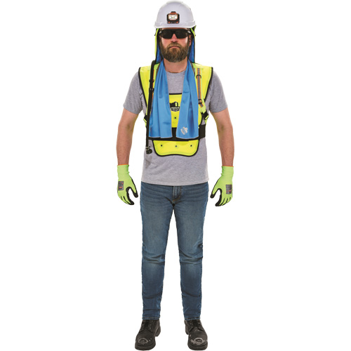 Veste refroidissante &agrave; &eacute;vaporation s&egrave;che &eacute;conomique Chill-Its 6687, Grand/T-Grand, Jaune lime haute visibilit&eacute; Kelford