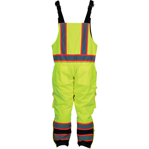 Insulated Overalls, Polyester/Polyurethane, Small, High Visibility Lime-Yellow Kelford