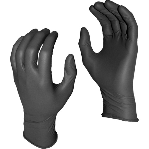 Grease Monkey&reg; Disposable Gloves, Medium, Nitrile, 5-mil, Powder-Free, Black Kelford