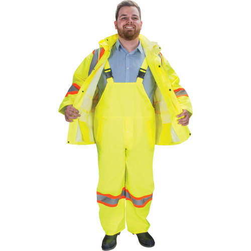 RZ1000 Rain Suit, Polyester, Medium, High Visibility Lime-Yellow Kelford