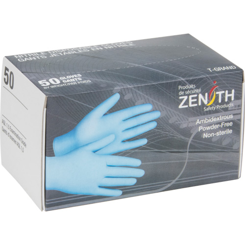 Gants jetables en paquets pour distributeur, Moyen, Nitrile, 4,5 mils, Sans poudre, Bleu Kelford
