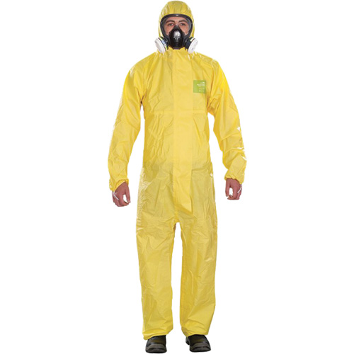 Combinaisons jetables pour usage mod&eacute;r&eacute; Microchem, Petit, Jaune, Polypropyl&egrave;ne Kelford