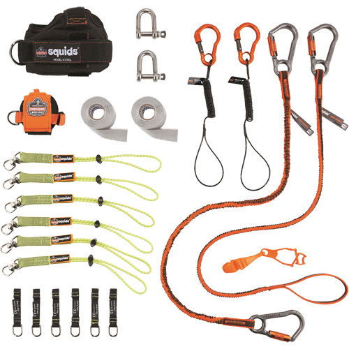 Trousse de longes de fixation d'outils pour monteurs de charpentes m&eacute;talliques et poseurs d'acier 3186 Squids Kelford