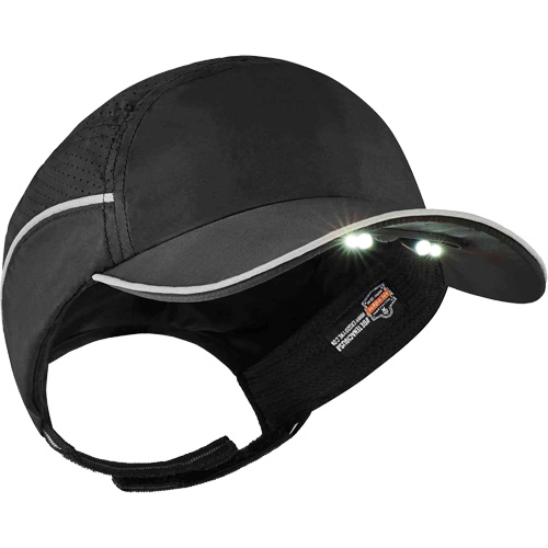 Skullerz&reg; 8965 Lightweight Bump Cap Hat with LED Lighting, Black Kelford