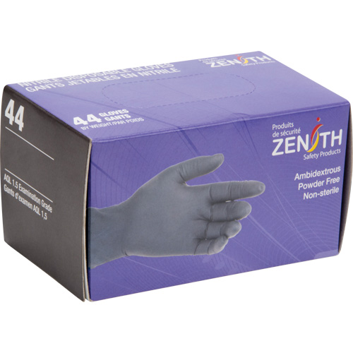 Gants jetables en paquets pour distributeur, 2T-Grand, Nitrile, 5 mils, Sans poudre, Noir Kelford