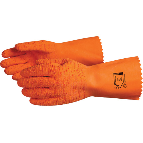 Chemstop Chemical Resistant Gloves, Size 8, 12" L, Latex, Cotton Jersey Inner Lining Kelford