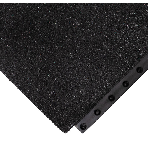 24/Seven&reg; Locksafe&reg; Anti-Fatigue Mat, Textured, 3' x 3' x 5/8", Black, Nitrile Kelford