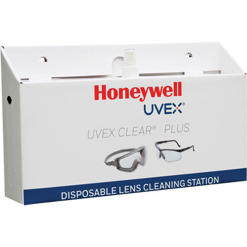 Uvex&reg; Clear&reg; Plus Disposable Lens Cleaning Station, Cardboard, 16" L x 3.19" D x 9.25" H Kelford