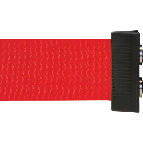 Barri&egrave;re &agrave; fixation murale avec ruban magn&eacute;tique, Acier, Fixation par vis, 7', Ruban Rouge Kelford