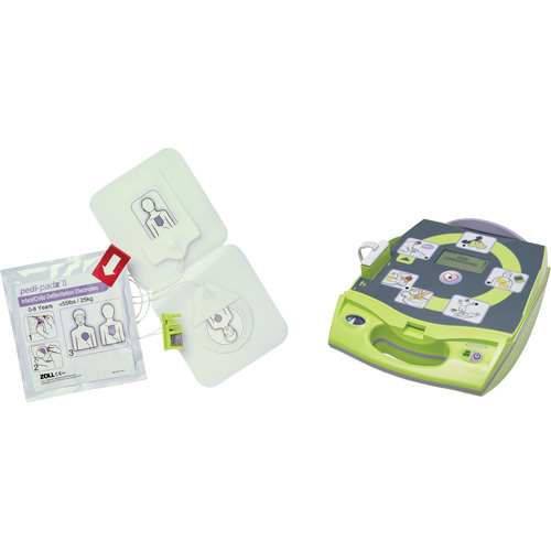 AED Plus&reg; Defibrillator with Bonus Pedi-Padz&reg; II Electrodes, Automatic, English, Class 4 Kelford