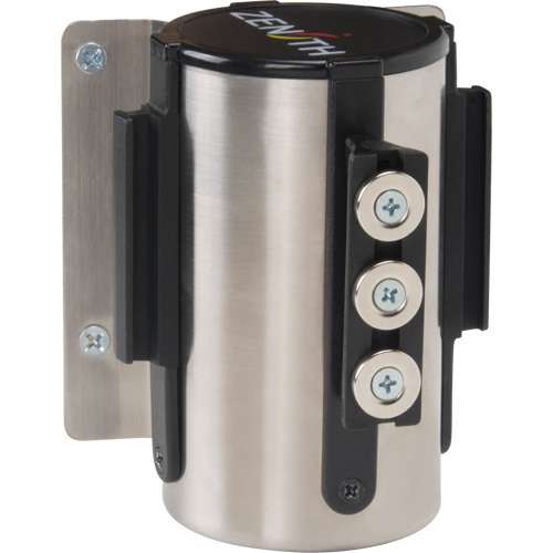 Wall Mount Barrier with Magnetic Tape, Steel, Screw Mount, 12', Black Tape Kelford