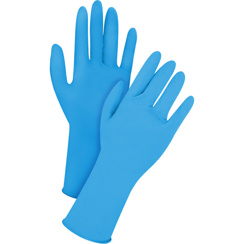 Disposable Gloves, X-Large, Latex, 14-mil, Powder-Free, Blue Kelford