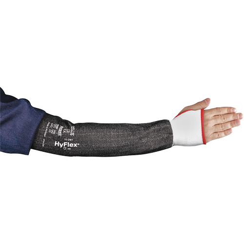 HYFLEX&reg; 11-281 Wide Thumb Protective Arm Sleeve, Intercept, 16", ASTM ANSI Level A4, Grey Kelford