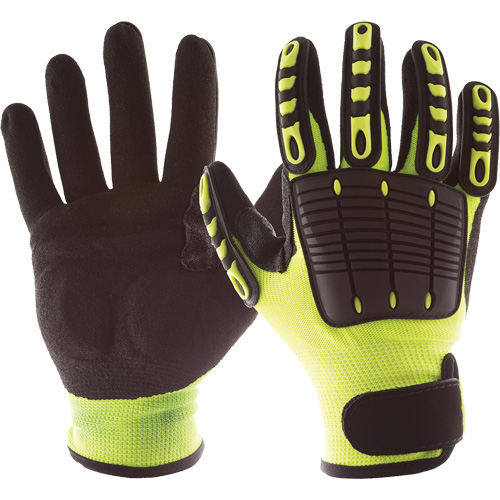 Gants de protection contre les chocs Back Tracker avec protection dorsale de la main, Petit, Paume en Nitrile, Poignet Boucle et crochet Kelford