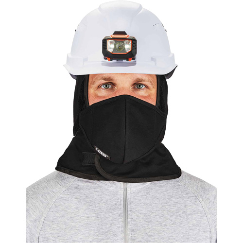 N-Ferno&reg; Winter Hard Hat Liner with Mouthpiece, Fleece Lining, One Size, Black Kelford