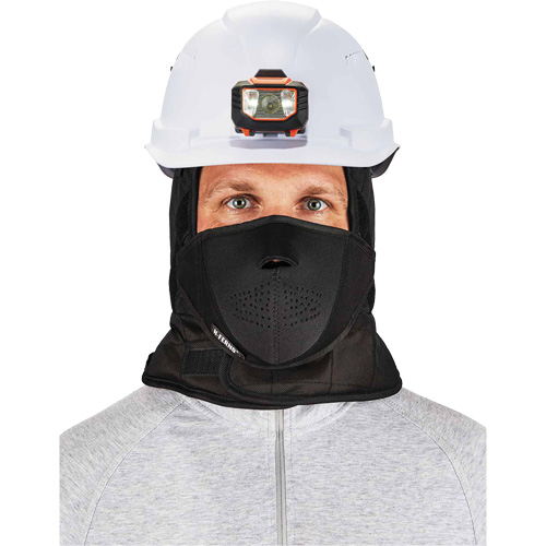 N-Ferno&reg; 3-Layer Winter Hard Hat Liner with Mouthpiece, Fleece Lining, One Size, Black Kelford