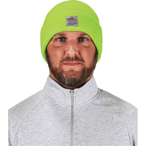 N-Ferno&reg; Rib Knit Beanie Hat, One Size, High-Visibility Lime Green Kelford