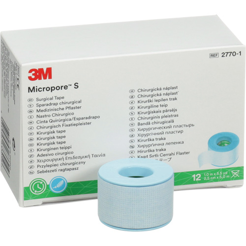 Ruban chirurgical Micropore S, Non m&eacute;dical, 16-1/2' lo x 1" la Kelford