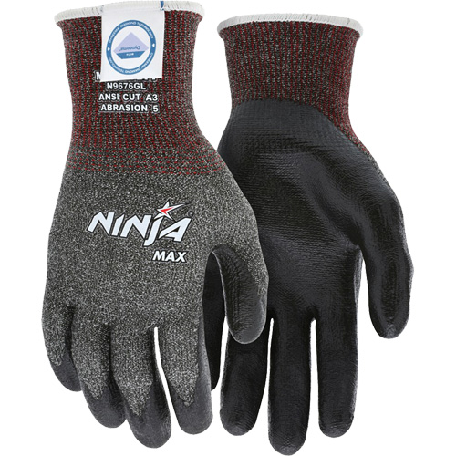 Gants r&eacute;sistant aux coupures Max Ninja, Taille Grand, Calibre 10, Rev&ecirc;tement Bipolym&egrave;re, Enveloppe en Dyneema, ASTM ANSI niveau A3 Kelford
