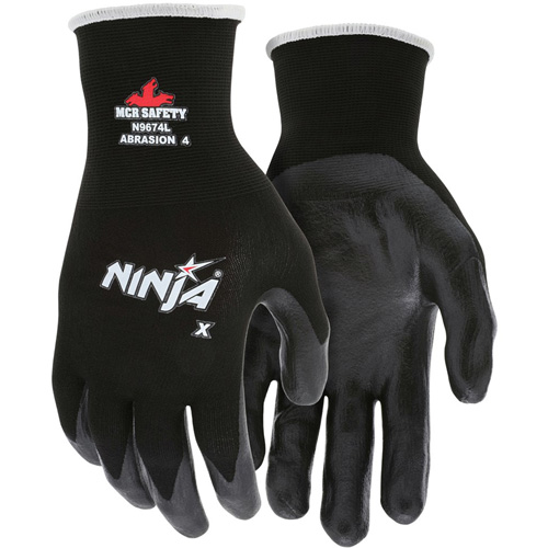 Gants enduits Ninja, Grand, R&ecirc;vetement Bipolym&egrave;re, Calibre 15, Enveloppe en Nylon/Lycra Kelford