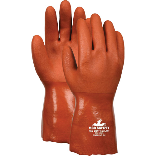 Redcoat Cut Resistant Gloves, Size 2X-Large, PVC Coated, Kevlar&reg; Shell, ASTM ANSI Level A2/EN 388 Level 3 Kelford