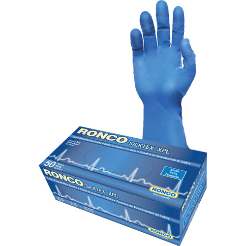 SilkTex XPL Extra-Long Examination Glove, Small, Latex, 13-mil, Powder-Free, Blue, Class 2 Kelford
