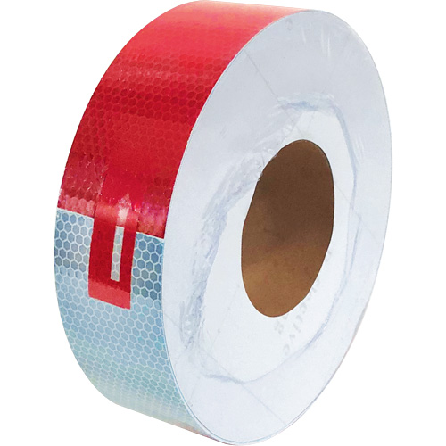 Conspicuity Tape, 2" W x 150' L, Red & White Kelford