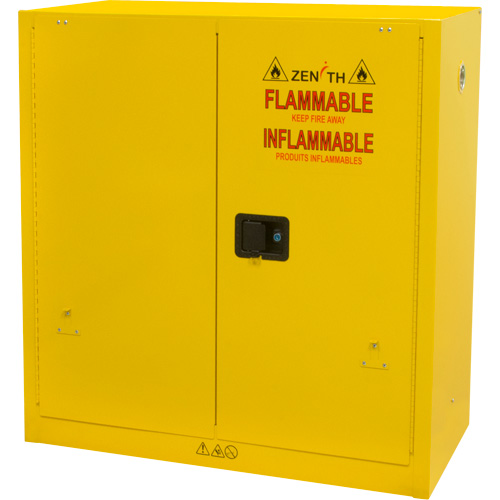 Flammable Storage Cabinet, 30 gal., 2 Door, 43" W x 44" H x 18" D Kelford