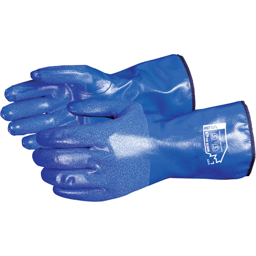North Sea Chemical Resistant  Gloves, Size Small, 11" L, Nitrile, Fleece Inner Lining, Winter Weight Kelford