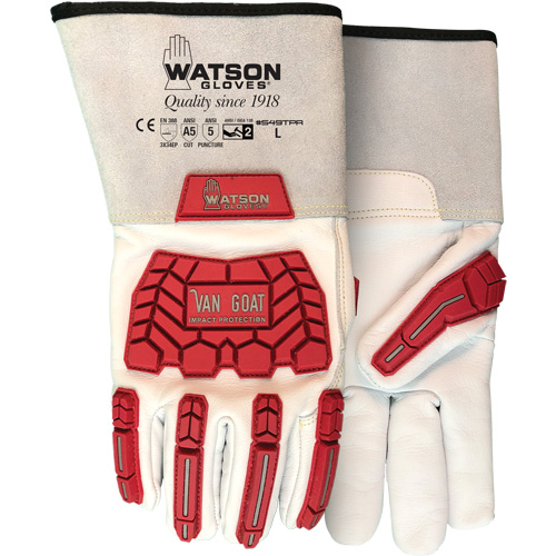 Gants r&eacute;sistant aux impacts et aux coupures Van Goat, Taille T-petit, Enveloppe en Cutshield, ASTM ANSI niveau A5/EN 388 niveau E Kelford