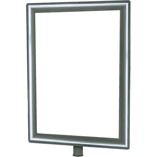 Heavy-Duty Vertical Sign Holder for Classic Posts, Polished Chrome Kelford