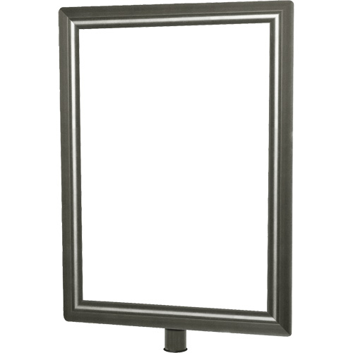 Heavy-Duty Vertical Sign Holder for Classic Posts, Satin Chrome Kelford