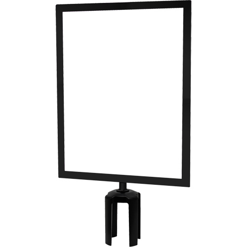 Heavy-Duty Horizontal Sign Holder with Tensabarrier&reg; Post Adapter, Black Kelford