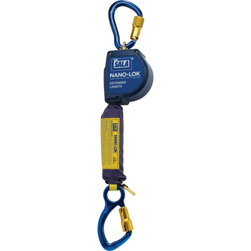 Nano-Lok Extended Length Self Retracting Lifeline, 10', Dyneema&reg;, Swivel Kelford
