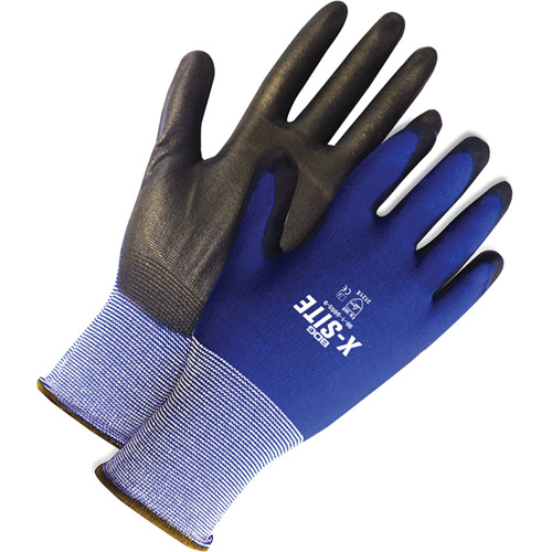 X-Site Coated Gloves, 6, Polyurethane Coating, 18 Gauge, Nylon Shell Kelford